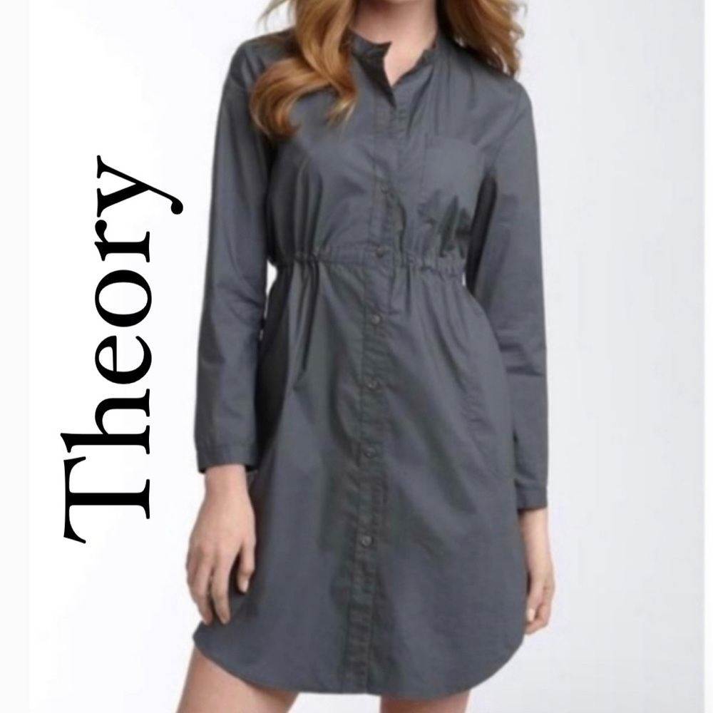 THEORY Isadora Exceed Shirt Dress Size 6